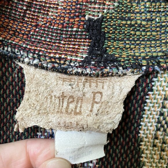 Vintage Painted Pony Blazer Womens Floral Tapestry Black Brown Jacket Western 90 - Picture 3 of 9